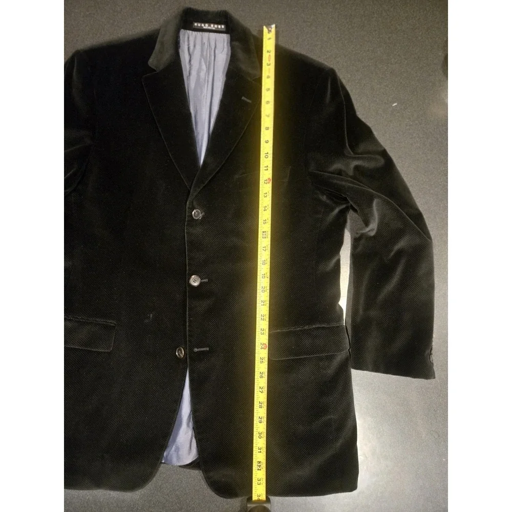 Hugo Boss Velvet Blazer 44R Black Rossellini USA Dinner Jacket Mens Formal